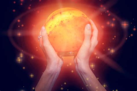 Premium Photo Composite Image Of Fortune Teller Holding Crystal Ball