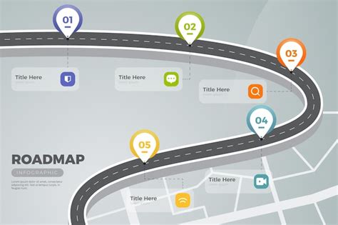 Free Vector Flat Roadmap Infographic Template