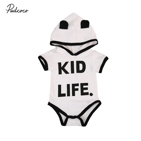 Adorable Kid Life Newborn Infant Baby Boy Girl Clothes Hoodies Jumpsuit