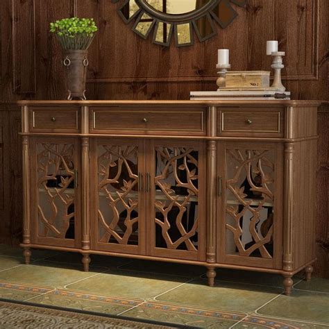 Fufuandgaga Brown Distressed Paint Finish Buffets And Sideboards Storage