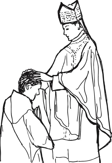 Deacon, bishop & priest coloring. 60 best images about Sacraments of Service on Pinterest ...