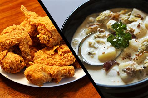 I ate a lot of french fries and seafood over the weekend, and i was loving the combination. Fried Chicken vs. Clam Chowder: The Great Super Bowl Food ...