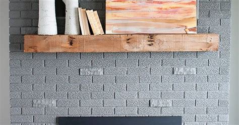70s Fixer Upper Brick Fireplace Makeover Before And After Gray