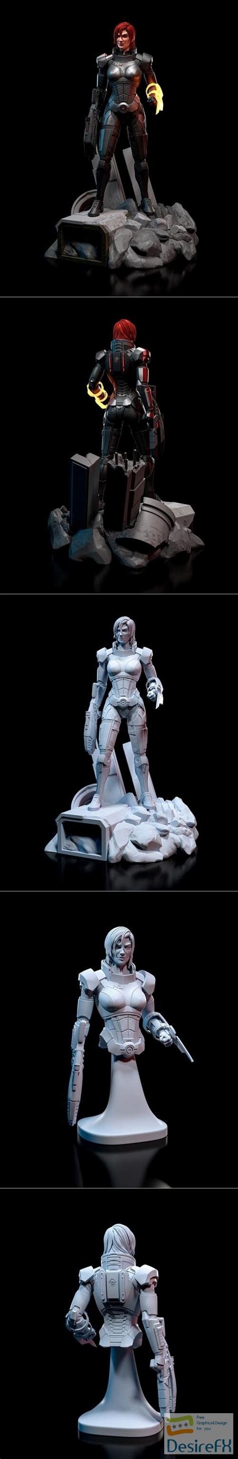 Download Commander Shepard Female 3d Print Desirefxcom