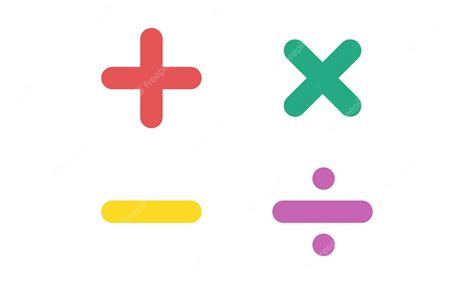 Icono De Símbolos Matemáticos Para Web Suma Resta Multiplicación