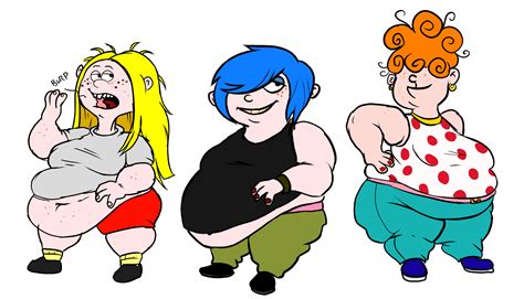 Curveybooru 3girls Bbw Belly Belt Big Breasts Blonde Hair Blue Hair Burp Ed Edd N Eddy Fat