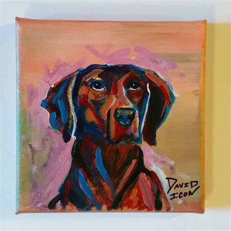 Dog Painting Acrylic On Canvas Dog Paintings Painting Art