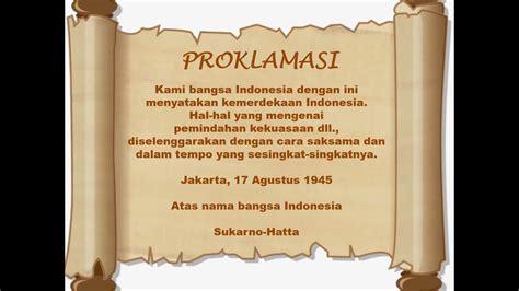 Naskah Proklamasi Teks Proklamasi Kemerdekaan Republik Indonesia