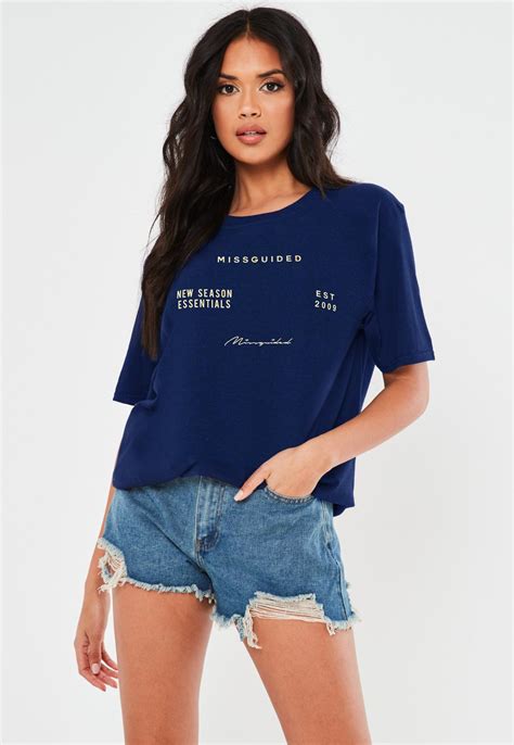 navy-missguided-essentials-t-shirt-missguided