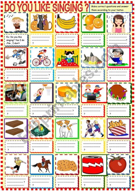 Do You Like Esl Worksheet By Spied D Aignel