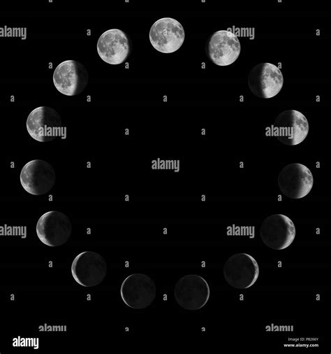 Phases De La Lune Lune Cycle Lunaire Photo Stock Alamy