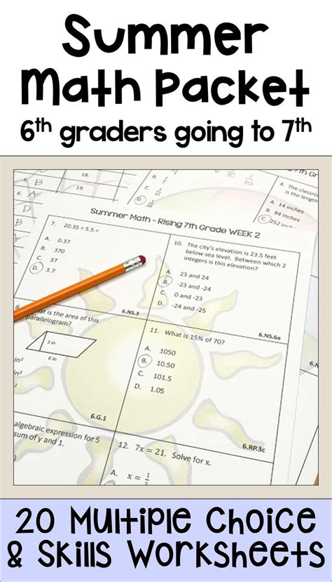 Th Grade Math Packets Printable