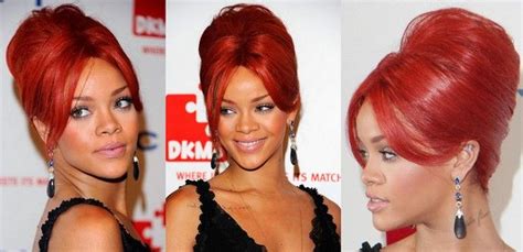 Rihanna French Twist And Rihanna Long Hairstyles