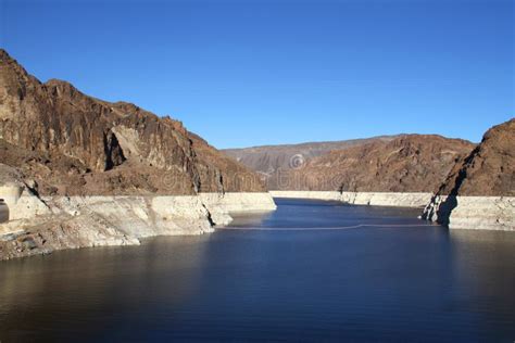 View Of The Lake Mead From Hoover Dam In Nevada Stock Photo Image Of