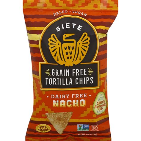 siete tortilla chips grain free nacho casey s foods