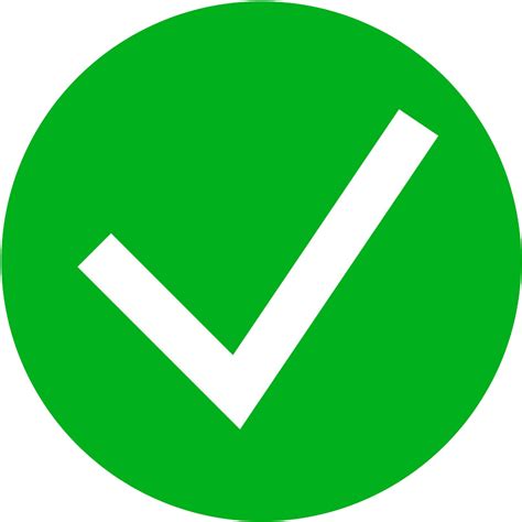 Green Tick Check Mark Icon Simple Style Vector Icon Green Tick Png