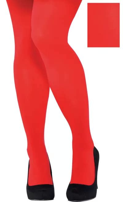 Adult Red Tights Plus Size Party City