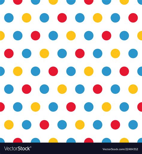 Colorful Polka Dots Rainbow Seamless Pattern Vector Image