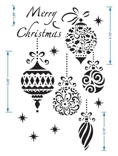 Merry Christmas Stencil Reusable Diy Craft Big Mylar Stencil Etsy
