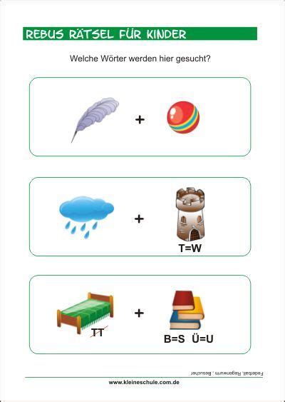 Der kostenlose service von google übersetzt in sekundenschnelle wörter, sätze und webseiten zwischen deutsch und über 100 anderen sprachen. Rebus Rätsel für Kinder - Bilderrätsel mit Lösungen zum ...
