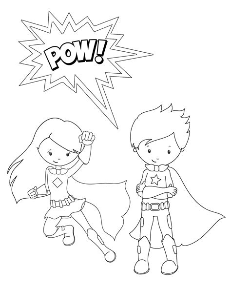 Free Printable Superhero Coloring Sheets