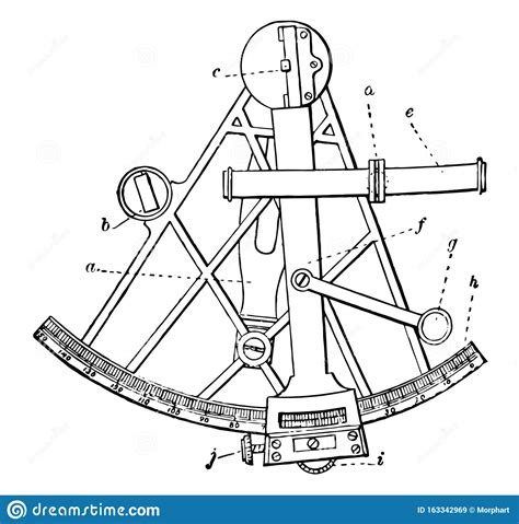 sextant vintage illustration stock image image of vintage angular