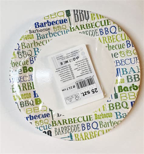 25 assiettes barbecue Vaisselle jetable imprimée Netbootic com