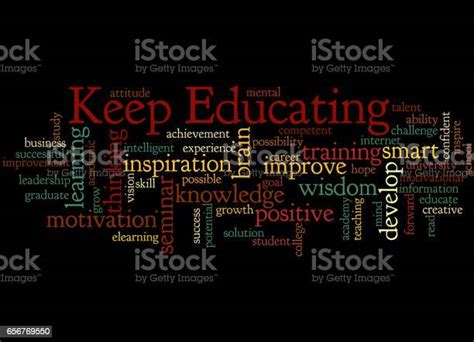 Keep Educating Word Cloud Concept 4 Stock Illustration Download Image