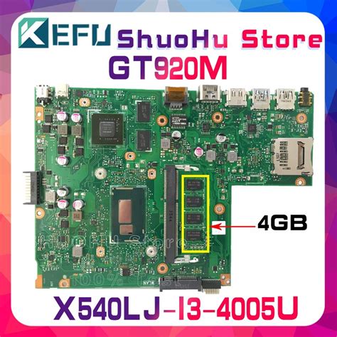 Kefu For Asus Gt920m X540l X540lj F540l F540lj Cpui3 4005u 4gbmemory