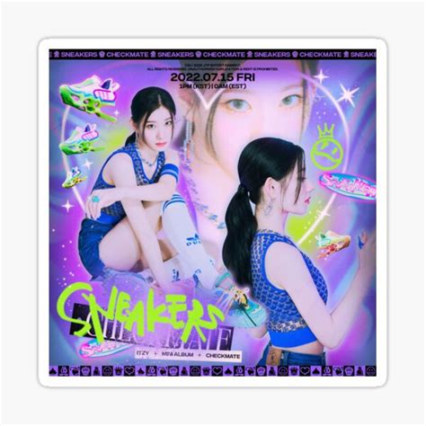 Itzy Chaeryeong Sneakers Checkmate Album Sticker For Sale By Artbytaetan Redbubble