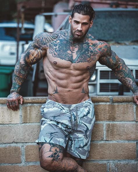 Sexy Male Tattooed Fitness Model Michael Giovanni Rivera Hot Photos Tattoo Guy Alternative