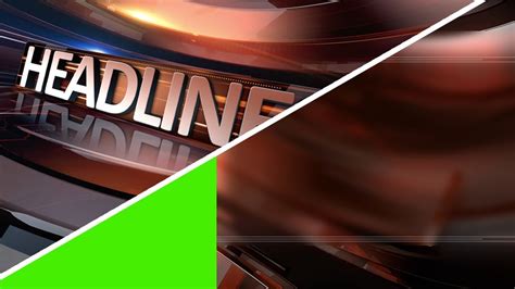Headlines Sequence With Anchor And Intro Outro Green Screen Template