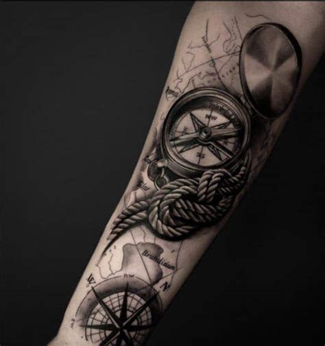 50 Latest Compass Tattoo Design And Ideas For Men And Women