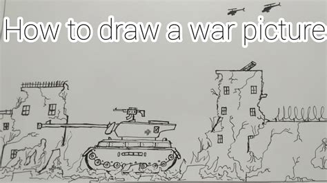 How To Draw A War Picture Youtube