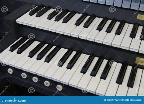 Organ Piano Keyboard Music Instrument Keys Stock Image Image Of