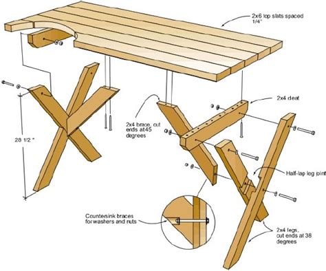 Diy Picnic Table Blueprint Diy Picnic Table Woodworking Table Plans