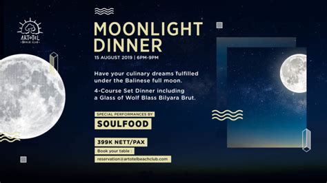Moonlight Dinner In Sanur Honeycombers Bali