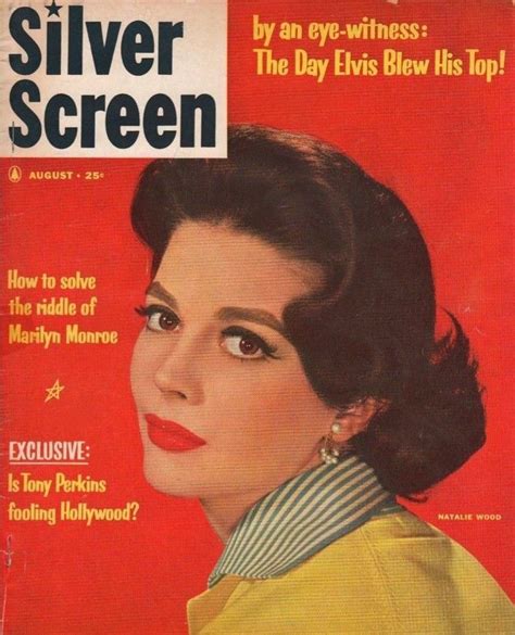 Natalie Wood On The Cover Of Silver Screen Magazine Usa August 1957
