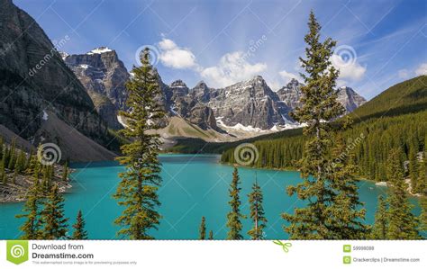Moraine Lake In Banff National Park Stock Photo Image Of