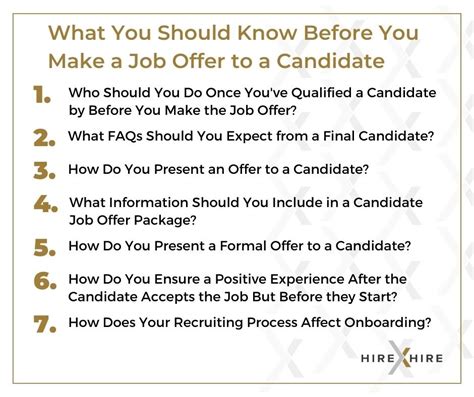 Recruiting Framework How To Make A Job Offer To A Candidate Offer