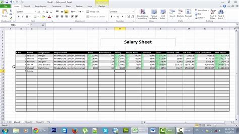50 Salary Payroll Xls Excel Sheet Ufreeonline Template