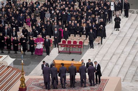 pope francis presides over benedict s funeral speaks of friendship in historic moment abc news