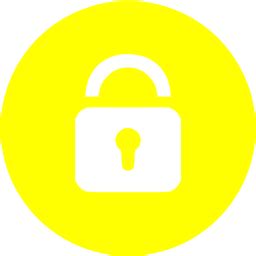 Yellow private icon - Free yellow lock icons