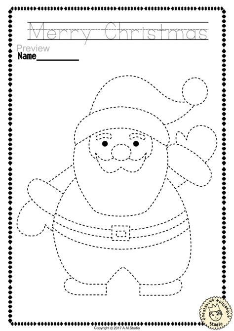 This christmas themed number worksheet is in pdf format and downloadable. Christmas Trace and Color Pages {Fine Motor Skills + Pre-writing} * Anastasiya Multimedia Studio