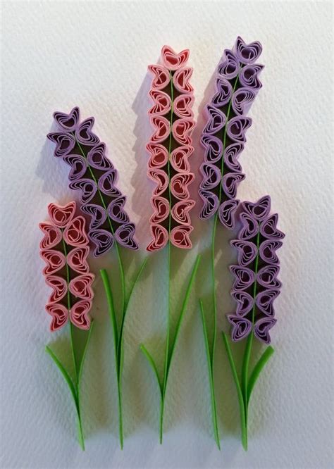 Paper Quilled Hyacinth Flowers Card 5x7 Paper Quilling Flowers