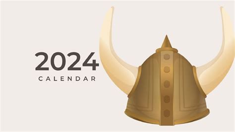 2024 Viking Calendar Printable Sunday Start Vikings Wall Etsy