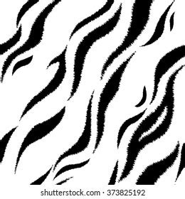 Vector Seamless Pattern Tiger Stripes Background Stock Vector Royalty