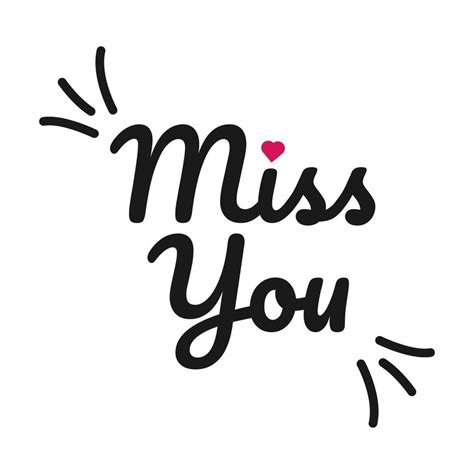 Miss You Typography 1218570 Vector Art At Vecteezy