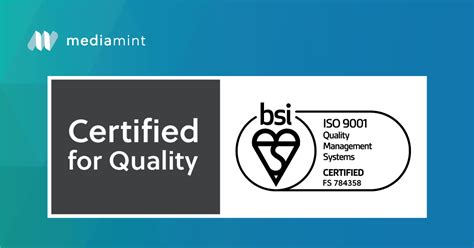Mediamint Achieves Iso 90012015 Certification For Quality Management