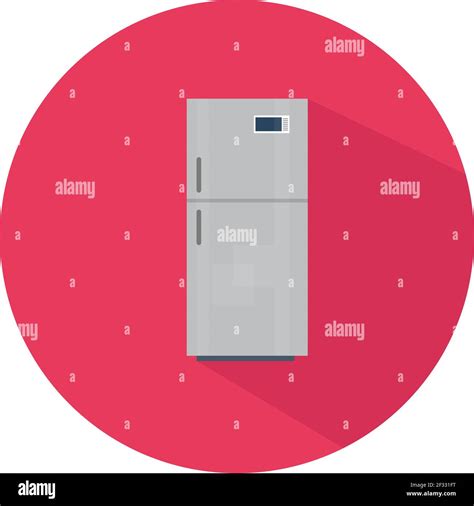 Grey Fridge Illustration Vector On White Background Stock Vector